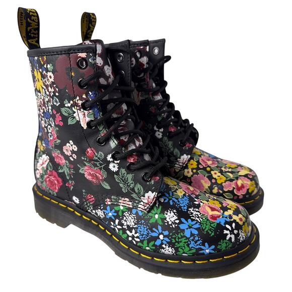 Dr. Martens 1460 Pascal Boots Floral Mash Up Y2K Womens US 8 Leather Limited - Picture 14 of 14